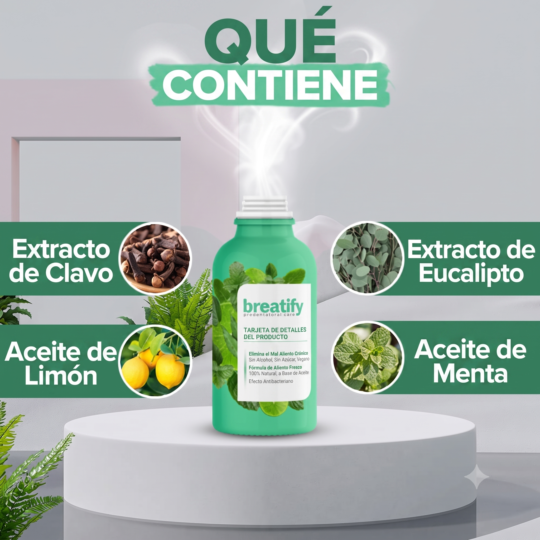Breatify - Gotas para el Mal Aliento con Aceites Naturales de Menta y Limón